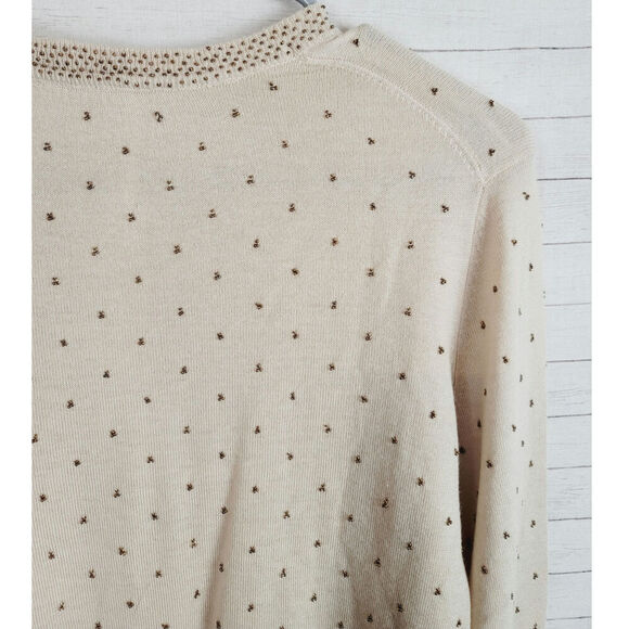 Free People Tea Combo Cardigan Sweater in Creamy Beige, sz Medium - Picture 8 of 14